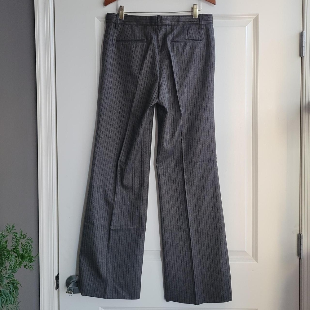 BCBGMaxazria brown pinstripe wide leg trousers Size 4 - Picture 2 of 5